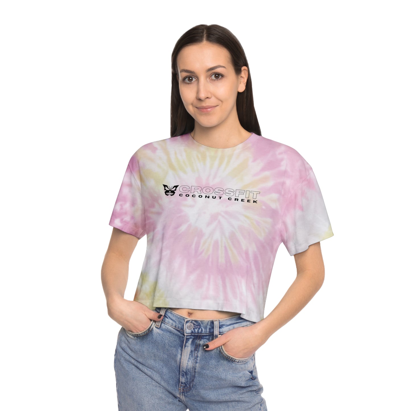 Angry Butterfly Women's Tie-Dye Crop Tee